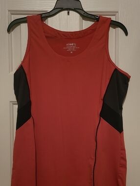Kerrits Red Athletic Tank Top with Black Panels